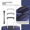 Hardshell Suitcase Double Spinner Wheels Pp Luggage Sets Lightweight Durable Suitcase With Tsa Lock, 3 Piece Set (20/24/28) - Navy - Image 6