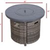 Outdoor Fire Pit Table With Lid - Gray Mix - Image 5
