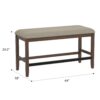Sonnet - Gathering Height Bench - Brown - Image 5