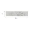 Engineered Marble Stone Bathroom Sink Side Splash - Bianco Carrara Wenato - Image 3