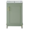 Modern Small Bathroom Vanity Cabinet With Ceramic Basin, Ample Storage, 1 Soft Close Door - Green - Image 11