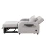 3 In 1 Pull Out Sofa Sleeper With Wing Table And USB Charge - Gray - Image 12