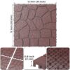 New Stone Texture Patio Deck Tiles, Diy Module Interlocking Decking Tiles Floor Tile, Easy And Quick Installation Court Tiles For Porch Poolside Balcony Backyard 44 Pieces - Red Brown - Image 4