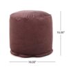 Shimon - Cylinder Pouf Ottoman Floor Cushion - Blush Pink - Image 4