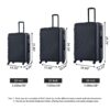 3 Piece Luggage Sets, Lightweight Suitcase With Two Hooks, Spinner Wheels, Tsa Lock, (20/24/28) - Black - Image 17