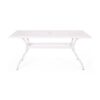 Celestine - Outdoor Cast Aluminum Dining Table With Floral Lattice Design And Umbrella Holder - White - Image 5