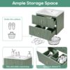 Wall Mounted Bathroom Vanity With 2 Drawers, Ideal For Small Bathrooms - Green - Image 6