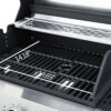3 Burner Propane Gas Bbq Grill With Side Burner, 37230Btu Output With Enameed Cast Iron Cooking Grids For Outdoor Barbecue, Stainless Steel - Black / Silver - Image 4
