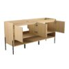 Modern Freestanding Bathroom Vanity With 4 Soft Close Cabinet Doors - Oak - Image 10