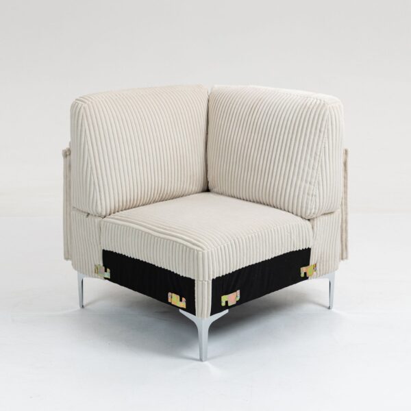 Modular Sectional Sofa Corner Seat, Middle Seat Module Couch - Beige