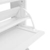 Modern Rattan 3 Door Shoe Rack Cabinet For Entryway Freestanding White Storage Unit In Particle Board - White - Image 17
