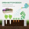 Outsunny - Raised Garden Bed With Polycarbonate Greenhouse, Wooden Garden Cold Frame Greenhouse, Flower Planter Protection, 48" x 24" x 32" - Natural - Image 4