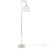 Metro - Contemporary Floor Lamp - Polished Nickel / Clear Seeded - Image 2