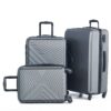 3 Piece Luggage Sets Lightweight Suitcase With Two Hooks, Spinner Wheels, Tsa Lock, (20/24/28) - Gray - Image 21