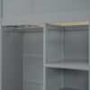 Twin Size Loft Bed With Desk, Wardrobes, 4 Drawers And 4 Shelves Construction - Gray - Image 13