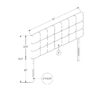 Full Size Bed Headboard Only, Upholstered, Transitional - Gray - Image 5