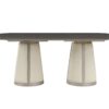 Kasa - Sintered Stone Top Dining Table - Stone Gray / Champagne - Image 2