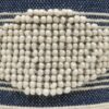 Diamond - Handcrafted Fabric Cylindrical Pouf - White / Dark Blue - Image 6