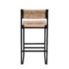Bar Stools (Set of 2) Paper Rope Weave Dining Chairs With Back Hand Weave Stools For Kichen Island, Bar & Counter - Honey - Image 12