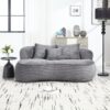 Bean Bag Sofa Lazy Sofa Durable Comfort Lounger High Back Bean Bag Chair Couch For Adults And Kids, Indoor & Outdoor - Dark Gray - Image 8