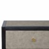 Faux Leather Nightstand, 3 Drawer - Black - Image 9