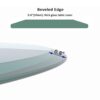 24" Round Tempered Glass Table Top Clear Glass 2 / 5" Thick Beveled Polished Edge - Transparent - Image 4
