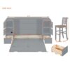 Full Size Murphy Bed With Drawers, Cabinets, And USB Ports - Gray - Image 22