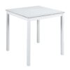5 Piece Counter Height Table Set, Wooden Kitchen Table Set With Square Table And 4 Upholstered Chairs, Counter Height Dining Table With Crystal Decoration And Chair Set For Kitchen, Dining Room - White - Image 5