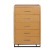 Glimmering Chest With 5 Drawers And Iron Base - Maple / Black - Image 4