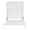 Queen Size Murphy Wall Bed With Shelves, Space Saving - White - Image 6