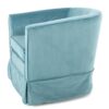 Zeniqua - Upholstered Velvet Swivel Chair With Loose Cover - Blue - Image 7