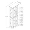 Curio Cabinet Lighted Curio Diapaly Cabinet With Adjustable Shelves And Mirrored Back Panel, Tempered Glass Doors (6 Tier), (E26 Light Bulb Not Included) - Oak - Image 2