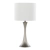 Lenuxe - Contemporary Table Lamp (Set of 2) - Frosted Silver / Off White - Image 2
