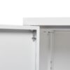 Metal Storage Cabinet With Locking Doors And Adjustable Shelf, Folding Filing Storage Cabinet, Folding Storage Locker Cabinet For Home Office, School, Garage - White - Image 19