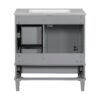 Bathroom Vanity, Modern Bathroom Cabinet With Sink Combo Set, Bathroom Storage Cabinet With A Soft Closing Door And 3 Drawers, Solid Wood Frame - Gray - Image 24