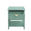 2 Drawer Side Table, American Style, End Table, Suitable For Bedroom, Living Room, Study - Light Green - Image 12