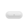 Freestanding Bathtub, Modern & Contemporary Design Soaking Tub With Brushed Nickel Pop-Up Drain And Minimalist Design Overflow - White - Image 8
