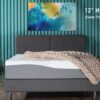Hopewell - 12" California King Size Medium Cooling Gel Memory Edge Support Pocket Spring Removable Cover Hybrid Mattress - White / Gray - Image 2