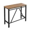 10 Piece Outdoor Acacia Wood Bar Height Table And 8 Stools With Cushions, Garden Wicker Dining Table, Foldable Tabletop, High Dining Bistro Set, All-Weather Patio Furniture - Brown - Image 8