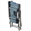 Padded Folding Outdoor Chair With Storage Pockets, Lightweight Oversized Directors Chair For Indoor, Outdoor Camping, Picnics And Fishing - Blue / Gray - Image 18