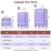 Hardshell Luggage Sets 3 Pieces 20" / 28" Luggages And Cosmetic Case Spinner Suitcase With Tsa Lock Lightweight - Purple - Image 2