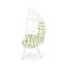 Cosmos - Round Hammered Iron Teardrop Chair - White / Green - Image 7
