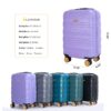 Carry On Luggage Airline Approved18.5" Carry On Suitcase With Tsa Approved Carry On Luggage With Wheels Carry On Bag Hard Shell Suitcases - Light Purple - Image 3