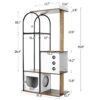 Cat Climbing Frame, Cat Tree, Modern Cat Tower, Multi-Level Cat Condo With 1 Caves, 2 Scratching Posts, Perch, For Indoor Cats - White / Vintage - Image 12