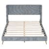 Queen Size Platform Contemporary Bed With Legs - Gray - Image 3