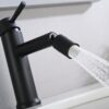 2 Mode Bathroom Faucet With 360 Degree Rotating Aerator For Sink - Matte Black - Image 7
