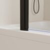 Aluminum Alloy Shower Doors With Rotation Shaft And 6Mm Tempered Glass - Matte Black - Image 11