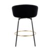 Claire - Contemporary / Glam Counter Stool (Set of 2) - Black / Gold - Image 5