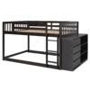 Full Over Full Bunk Bed With Storage Drawers And Shelves - Espresso - Image 3