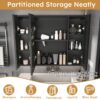 Aluminium Medicine Cabinet Mirror With LED Light And Defogging Function - Gray - Image 7